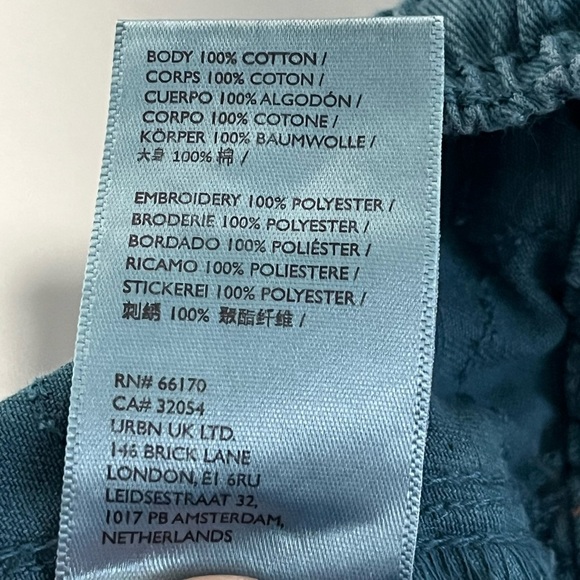 Urban Outfitters Embroidered Drawstring Pants Size M 100% Cotton - Picture 6 of 12